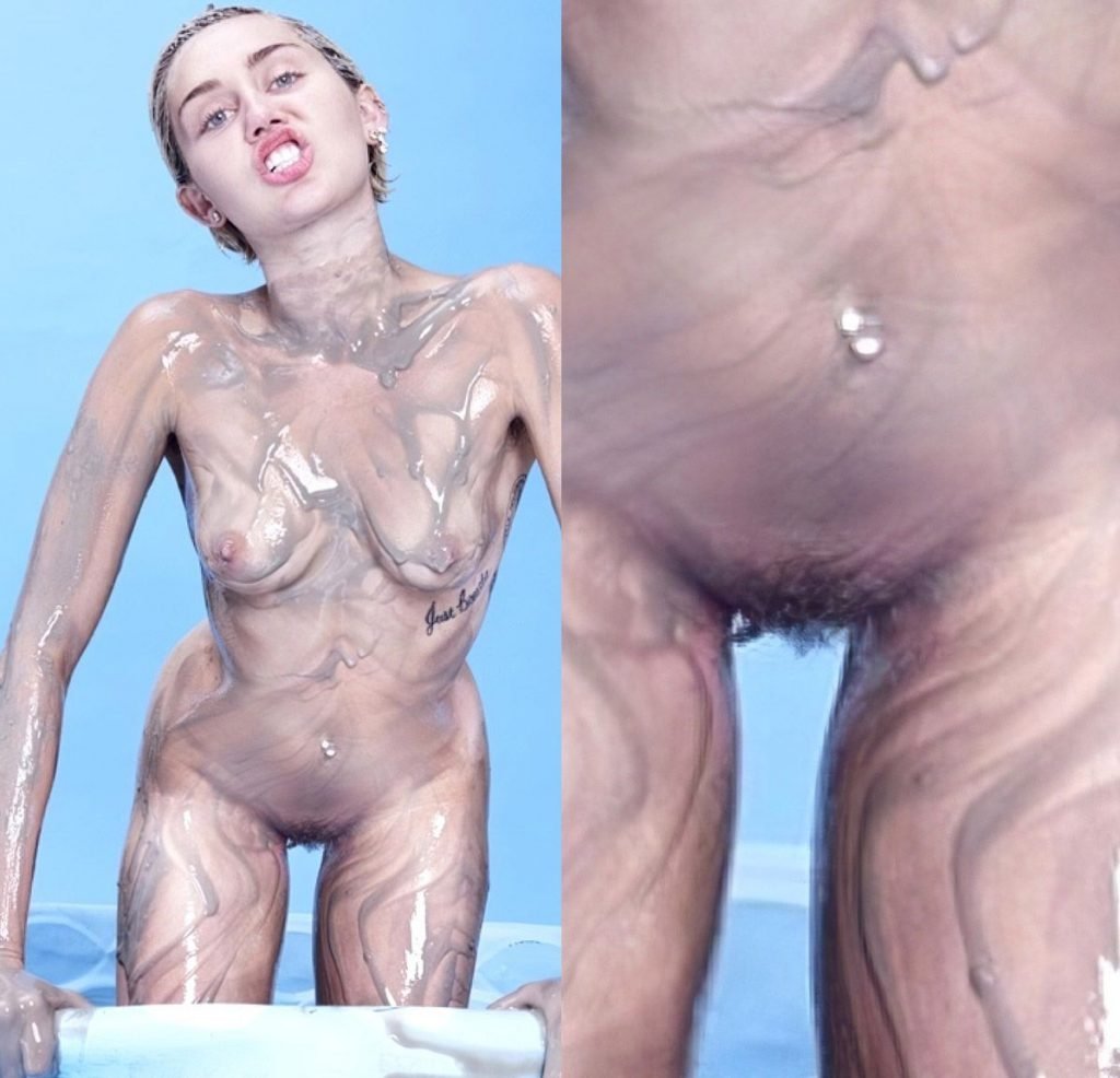 Naked miley syrus Miley Cyrus